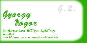 gyorgy mogor business card